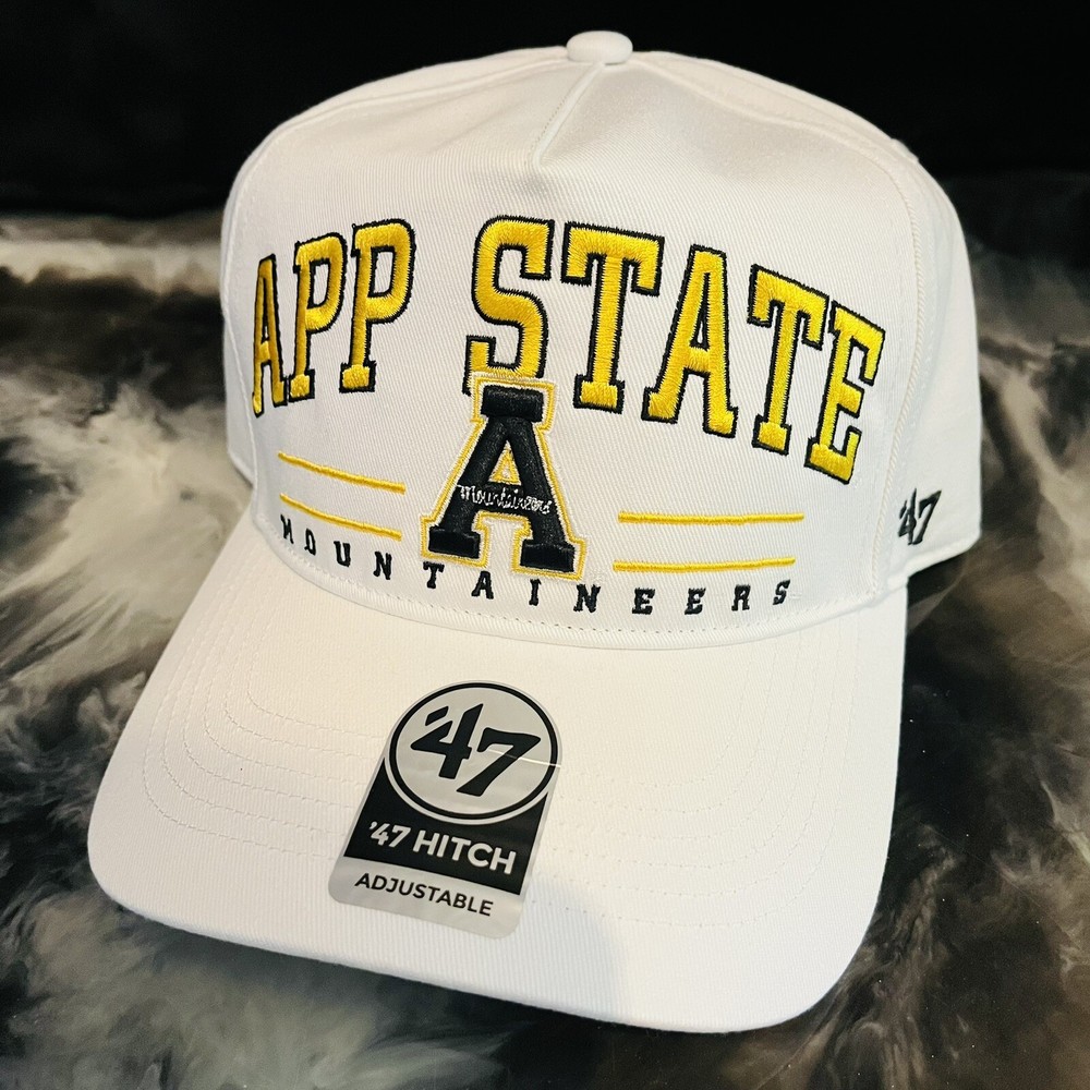 ‘47 Brand NCAA Appalachian State Mountaineers App White Snapback Mens Hat Cap