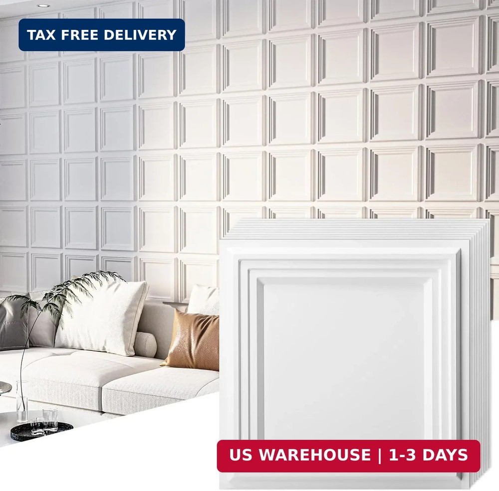 Art3d 33-Pack 3D Textured Accent Wall Panel for Interior Décor, Waterproof PVC D