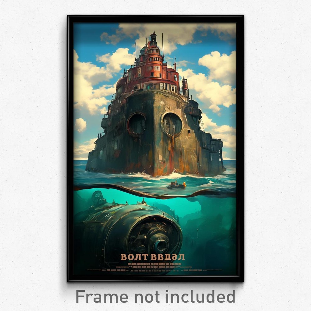 Russian Movie Poster - Unsightly Sea Wreck (Russia Retro Film Art Print)