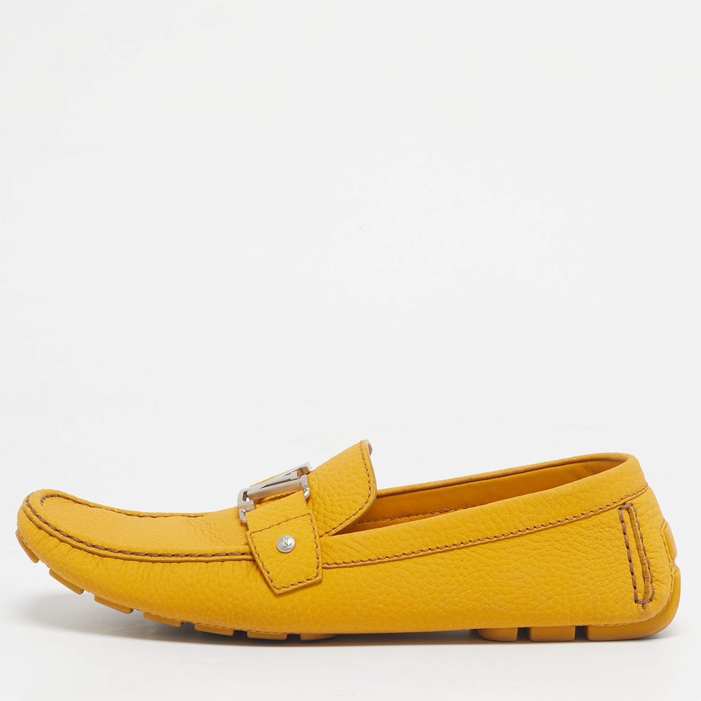 Louis Vuitton Yellow Leather Monte Carlo Loafers Size 46