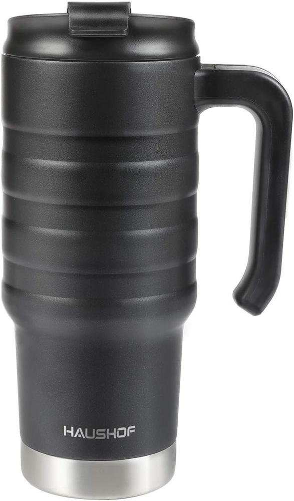 24 Oz Stainless Steel Vacuum Insulated Travel Mug with Handle & Lid