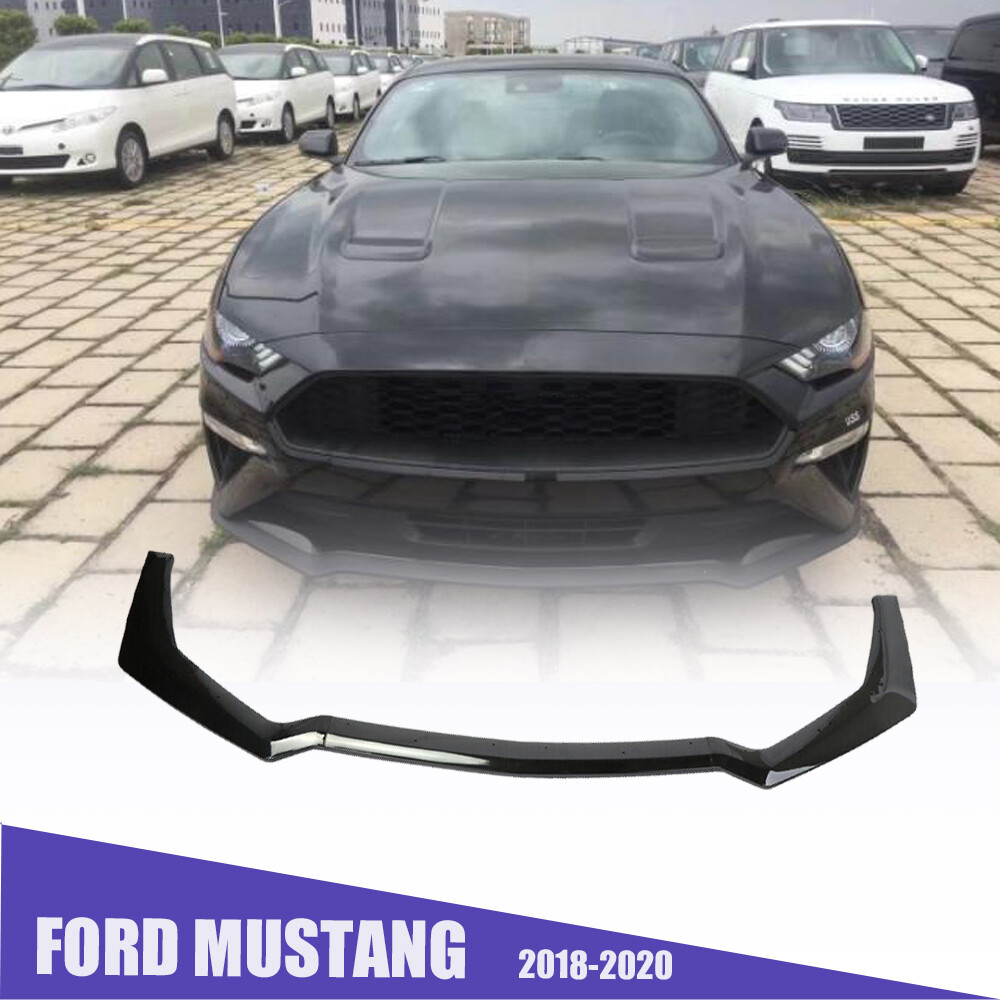18-20 Ford Mustang GT Black Front Bumper Lip Spoiler Splitter New