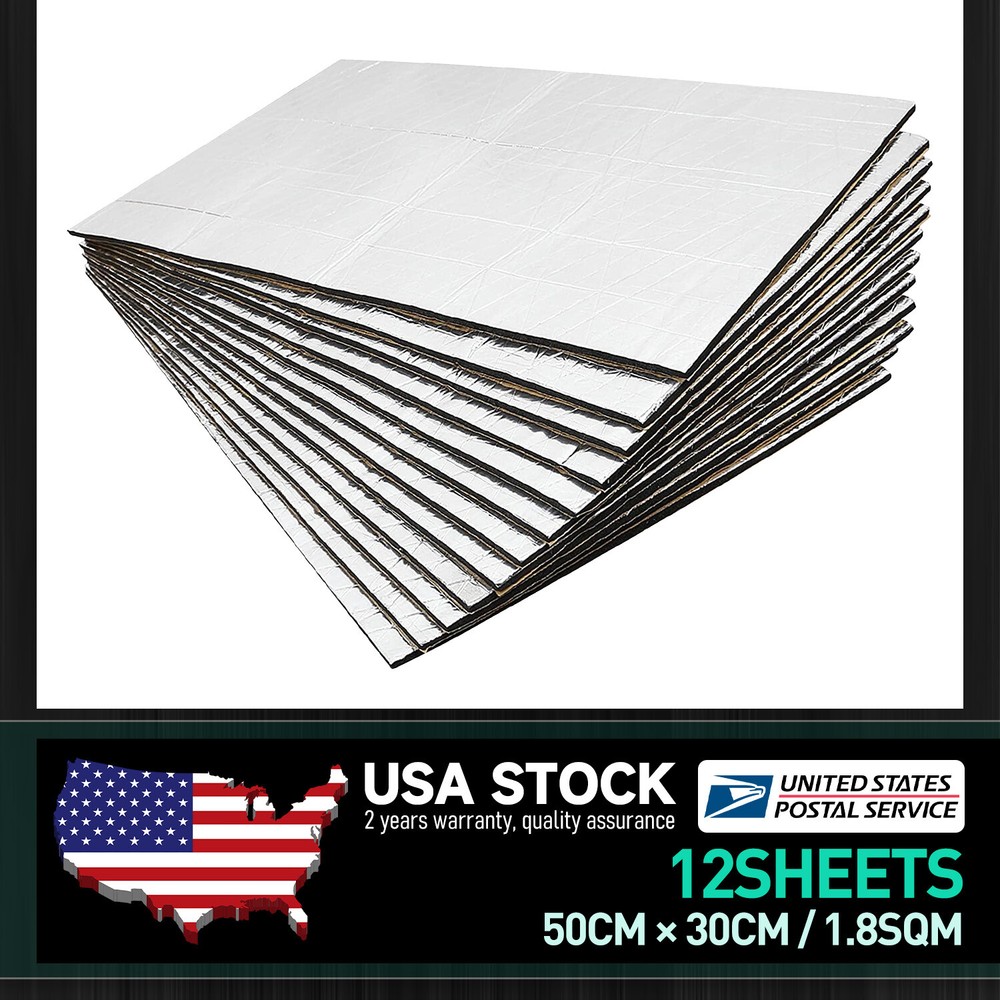 19sqft  Sound Deadener Noise Deadening Mat Car Heat Shield Insulation Hood