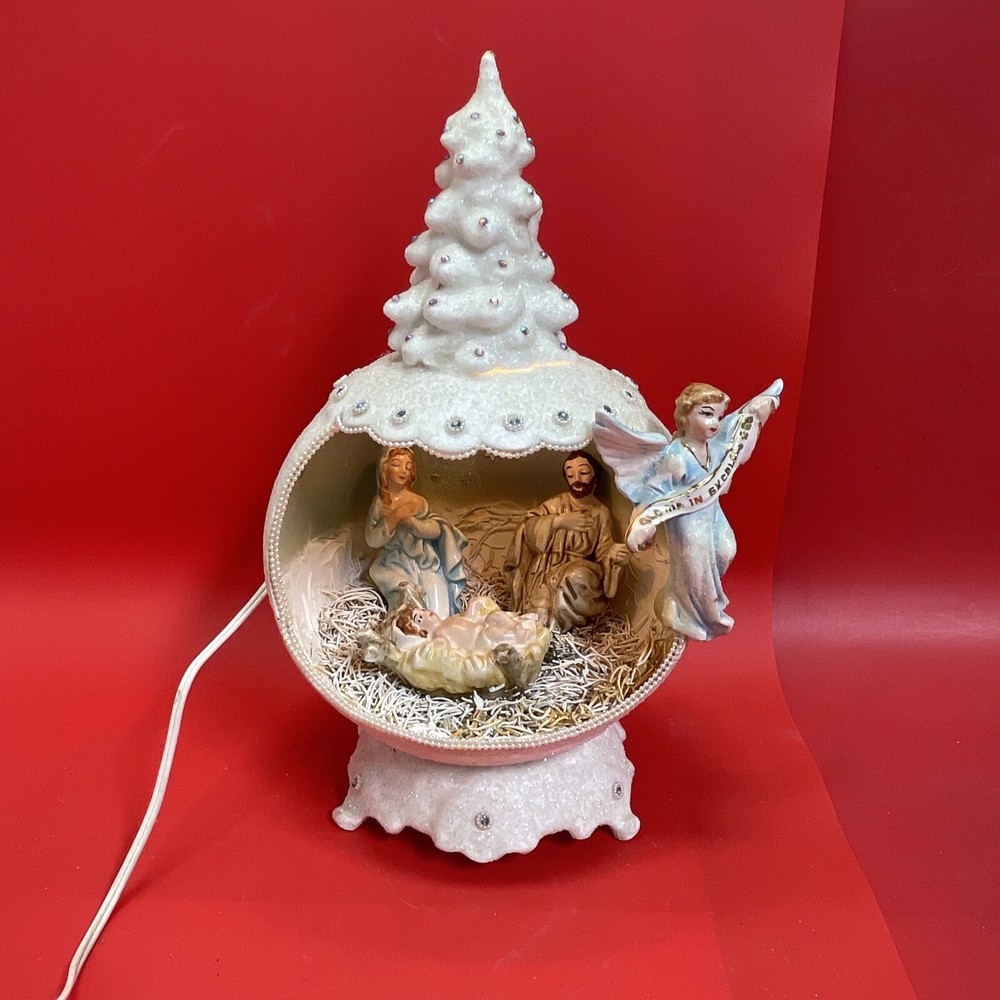 Vintage Rare Ceramic Nativity Scene Loma Products 1952