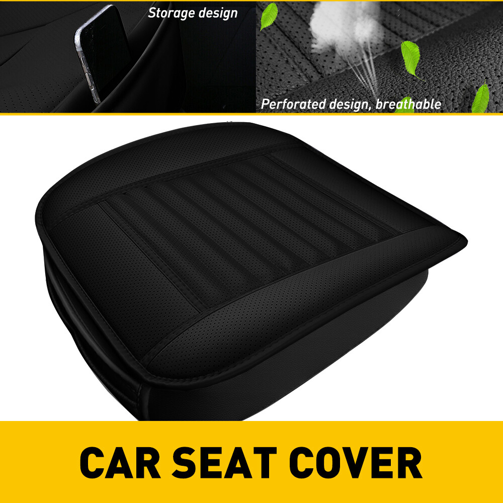 Car Front Seat Cover Leather Universal Black Car Auto Luxury Accessories Replace