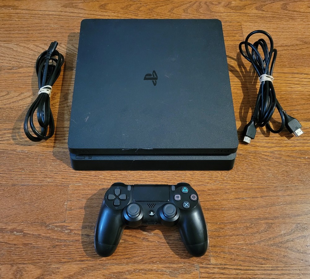 Sony Playstation 4 Slim 1TB Console CUH-2115B w/ Controller & Cords **TESTED**