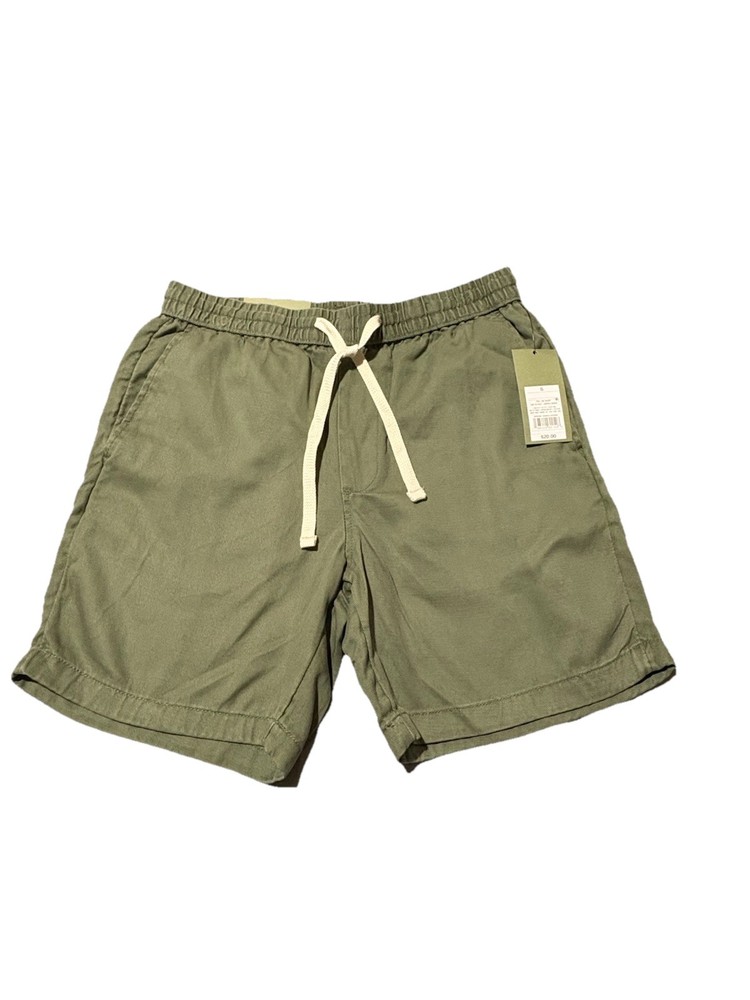 Men's Vintage Washed Pull-On Shorts by Goodfellow & Co Green Size S