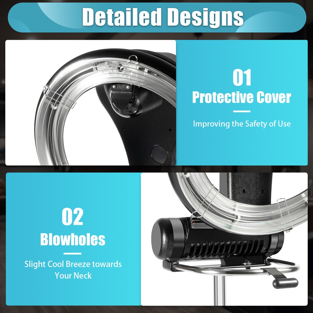 360?? Orbiting Infrared Hair Dryer Drying Perming Machine Color Processor Salon