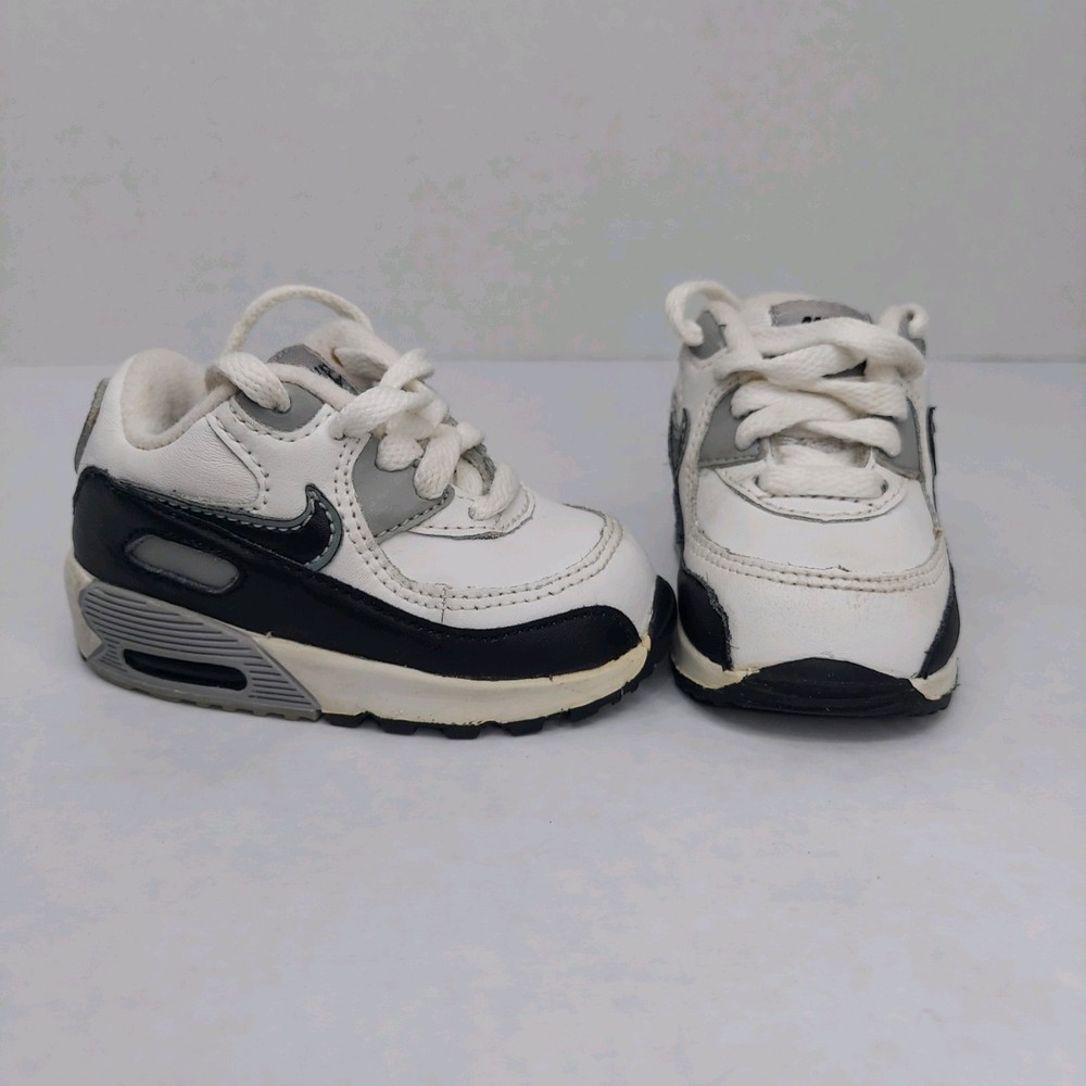 Nike Air Max Baby Toddler TD Sz 3C White/ Black /Silver 307795-103  Shoes