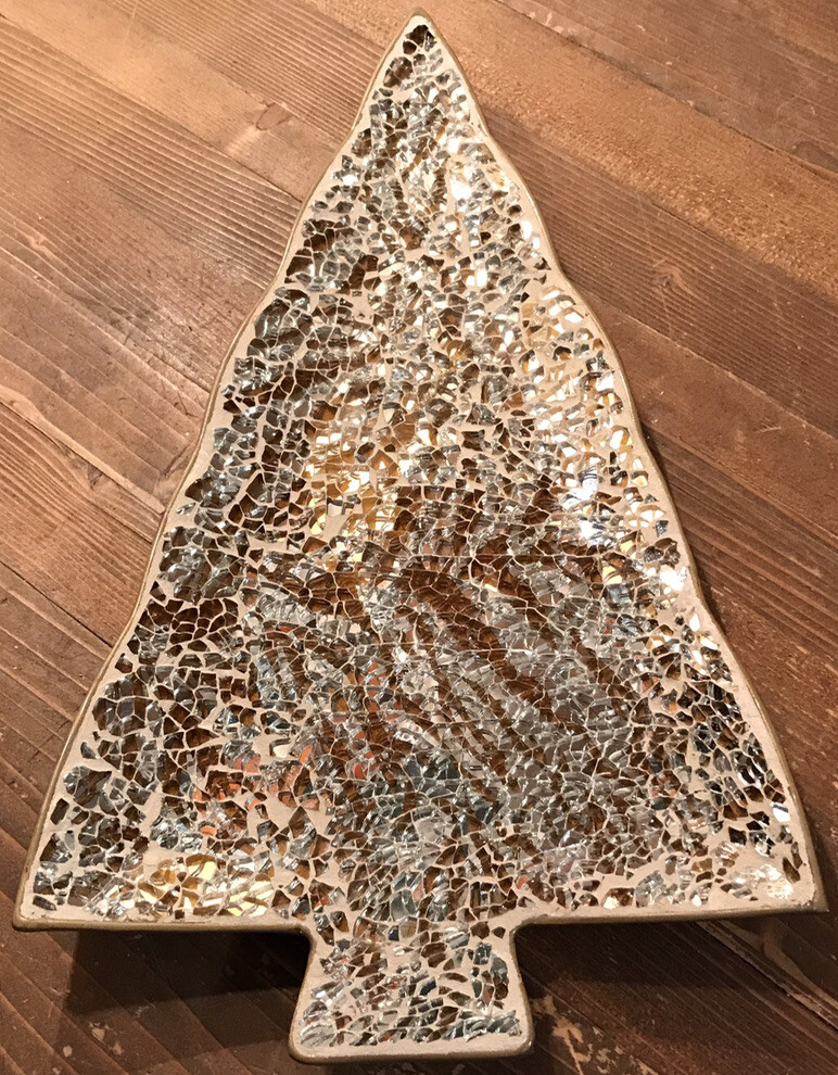 Robert Stanley Home Collection Mixed Metals Christmas Tree Table Decor 12”