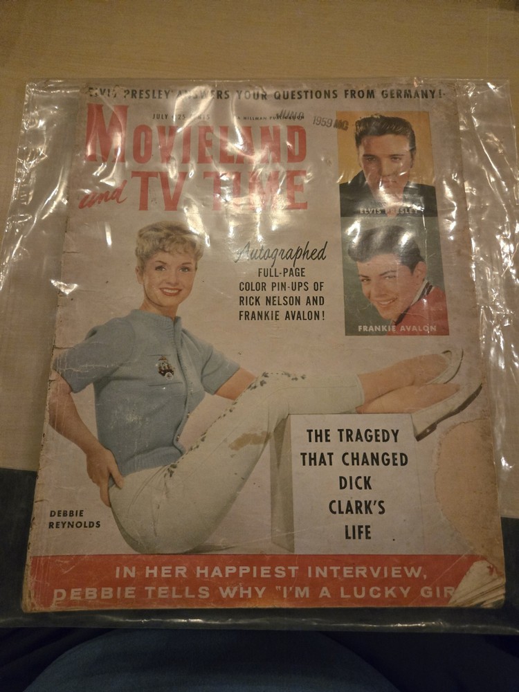 1959 JULY MOVIELAND & TV TIME MAGAZINE - DEBBIE REYNOLDS FRONT COVER - E 15707