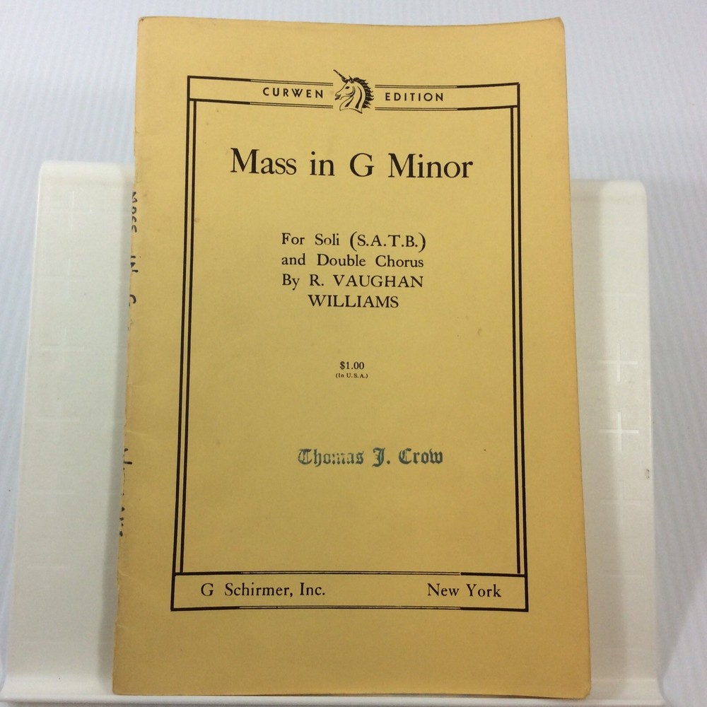 Mass in G Minor by Vaughan Williams - SATB Double Choir Choral Songbook