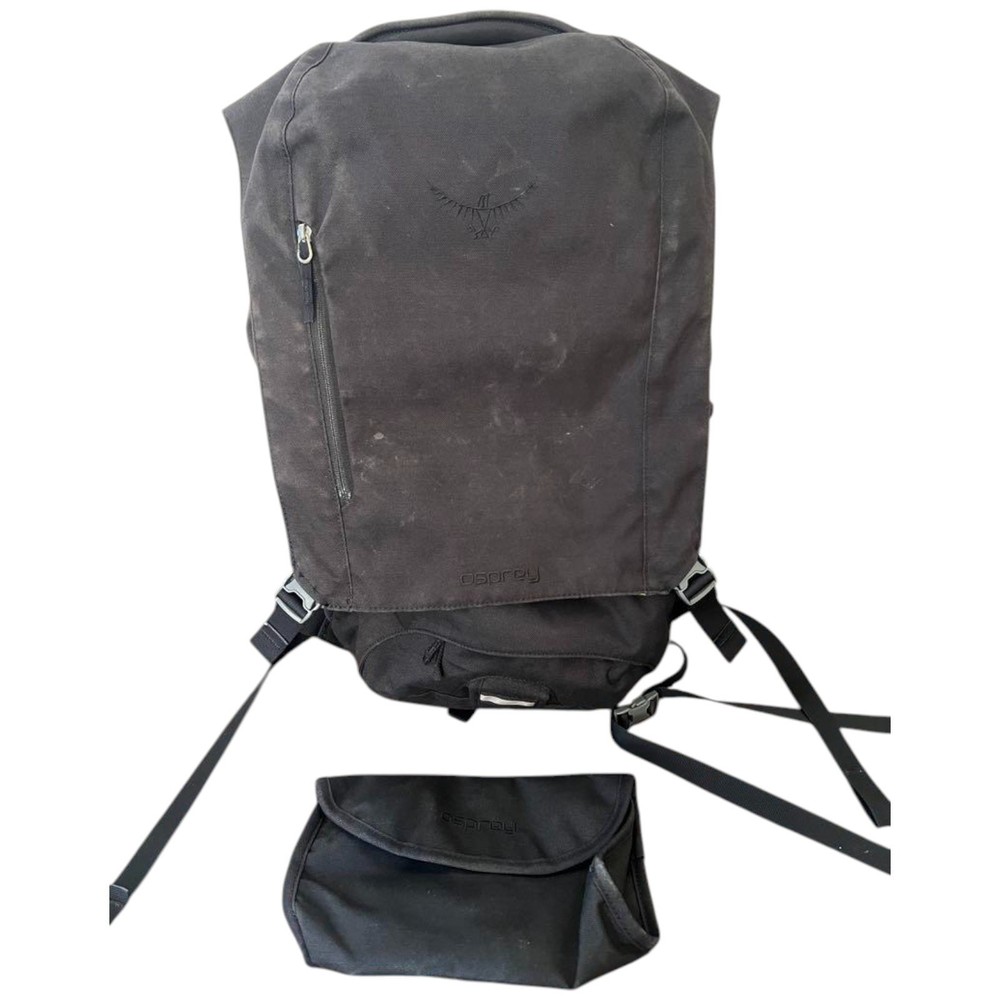 Osprey Pixel Backpack 26L Black with Green Interior Pouch Used