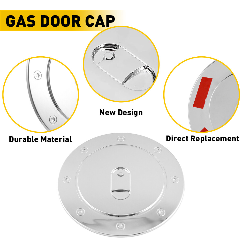 Chrome Gas Cap Door Cover For 1999-2006 Chevy Silverado Suburban Avalanche 1500