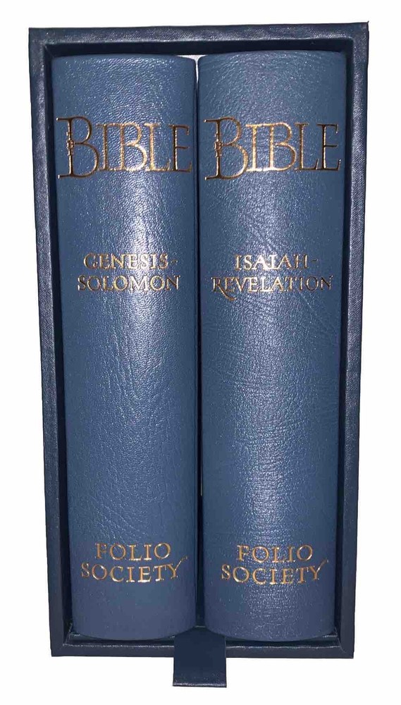 1 of 1000, FOLIO SOCIETY, THE HOLY BIBLE, APOCRYPHA, 2 LEATHER VOL IN CASE, KJV