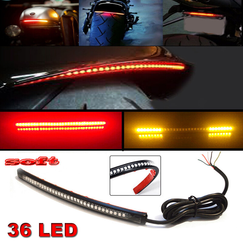 Multifunctional LED Motorcycle Strip Light with Brake Tail Turn Signals and License Plate Light