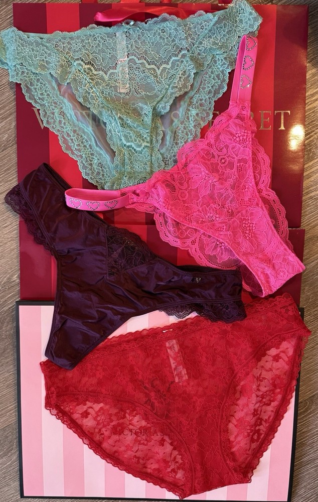 Victoria’s Secret Variety Panties Lot Of 4 L NWT