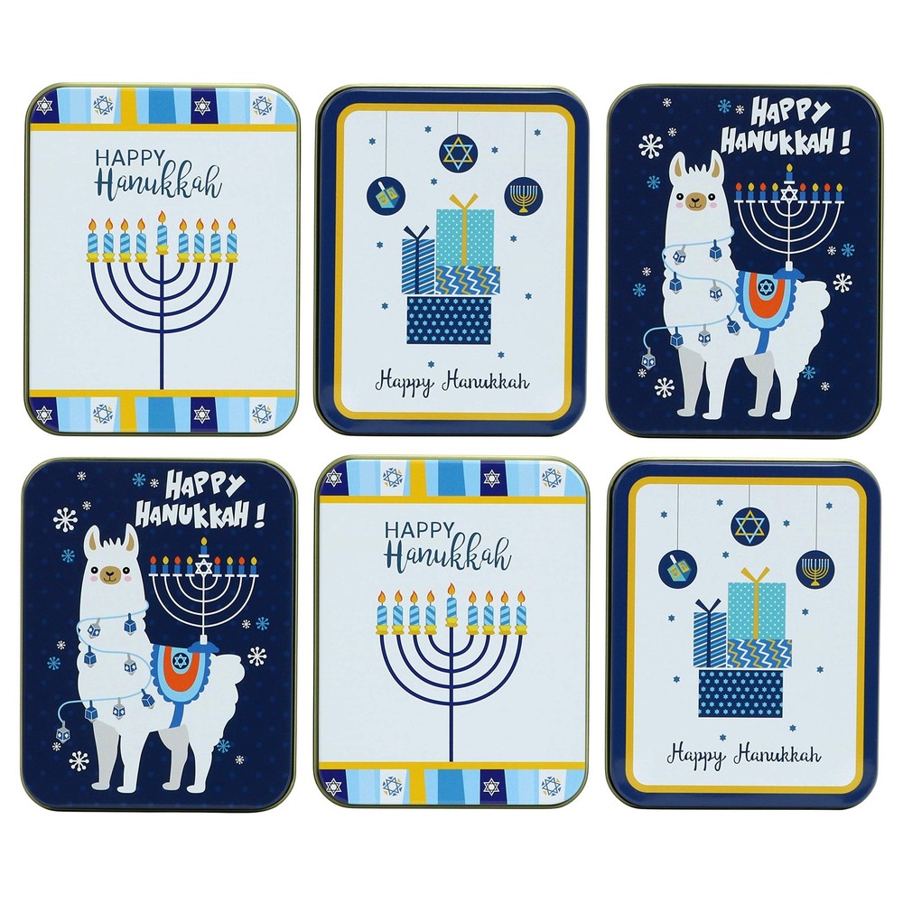 Hanukkah Gift Card Tin Set of 6-image