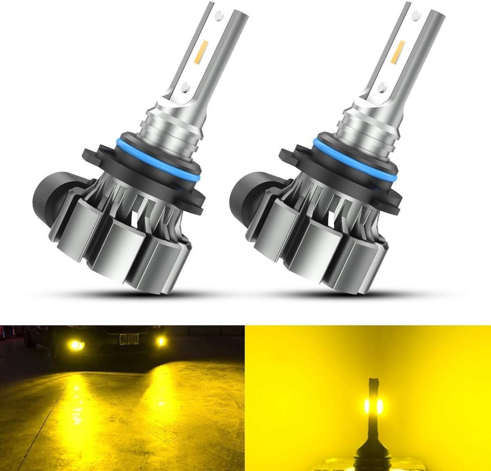9006/HB4 LED Fog Light Bulbs 4000LM 3000K Yellow Fog Light for Car Turcks Suvs