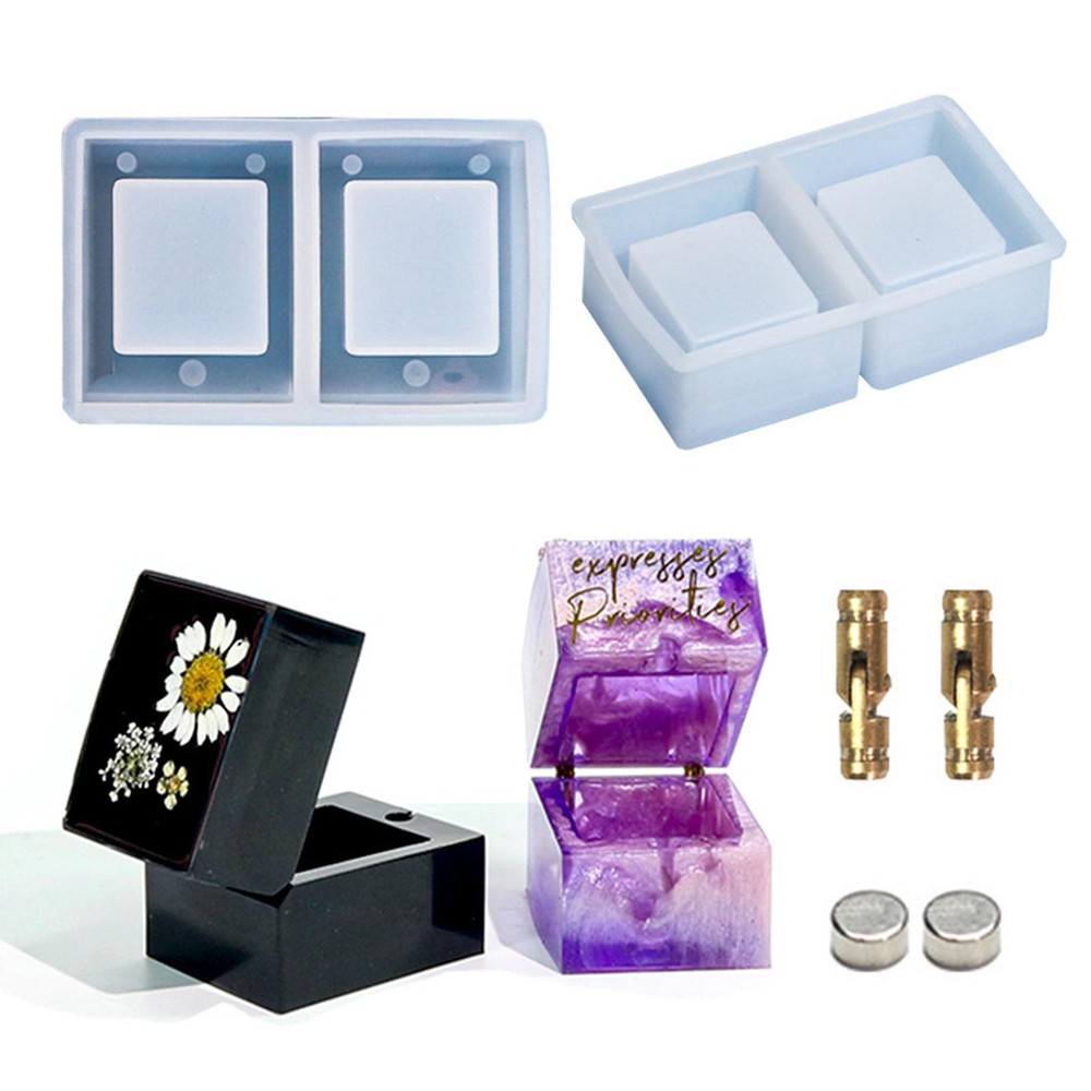 Silicone Ring Box Mold for Epoxy Resin Casting Jewelry Craft
