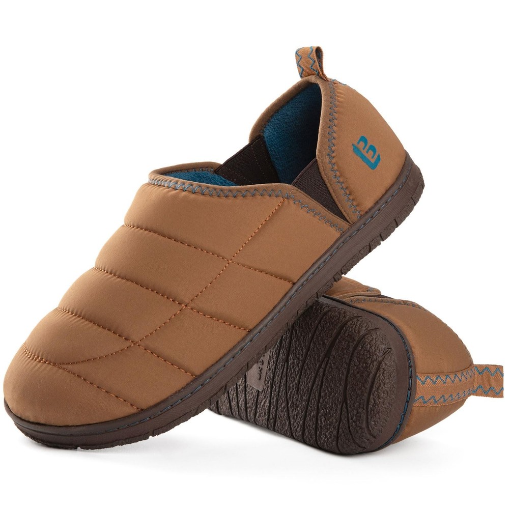 Men's Outdoor Slippers Two Tone Warm Memory Foam Slip On Shoes bedroom Loafers