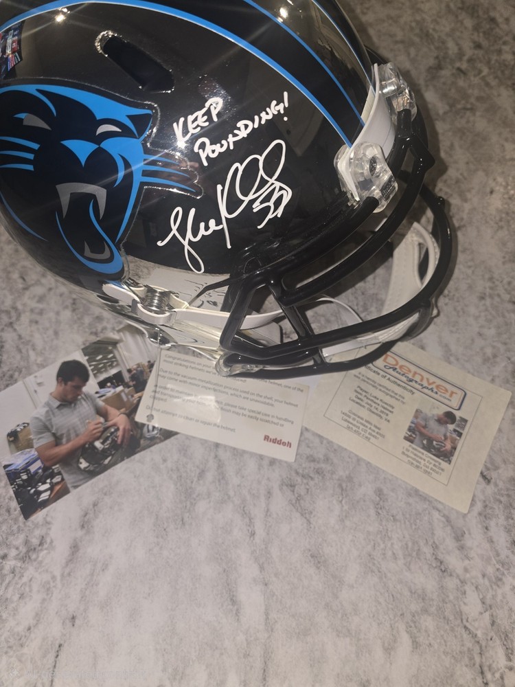Luke Kuechly Carolina Panthers Speed Chrome Replica Helmet COA