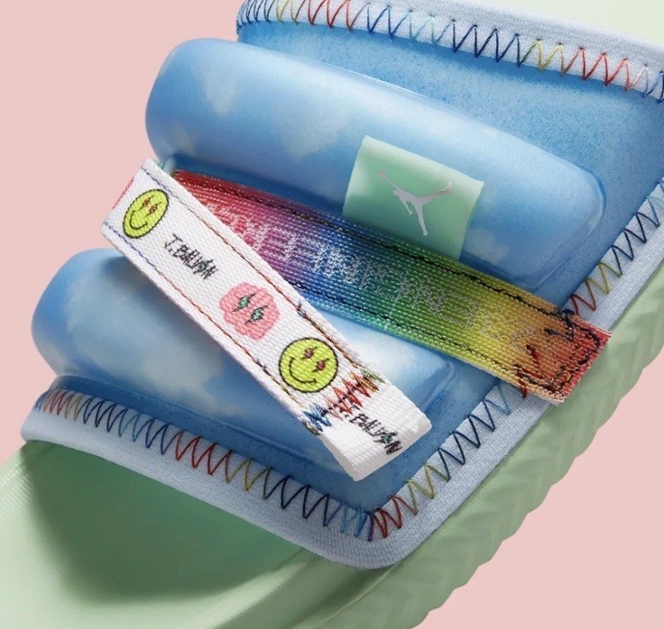 Nike Air Jordan Super Play Slide SP J Balvin Blue Sandals Size 9 DR1330-413