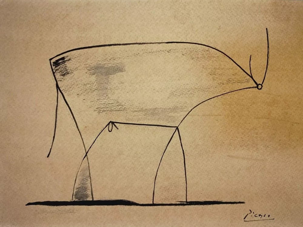 Pablo Picasso Original Hand-Signed Drawing on Paper with Certificate of Authenticity