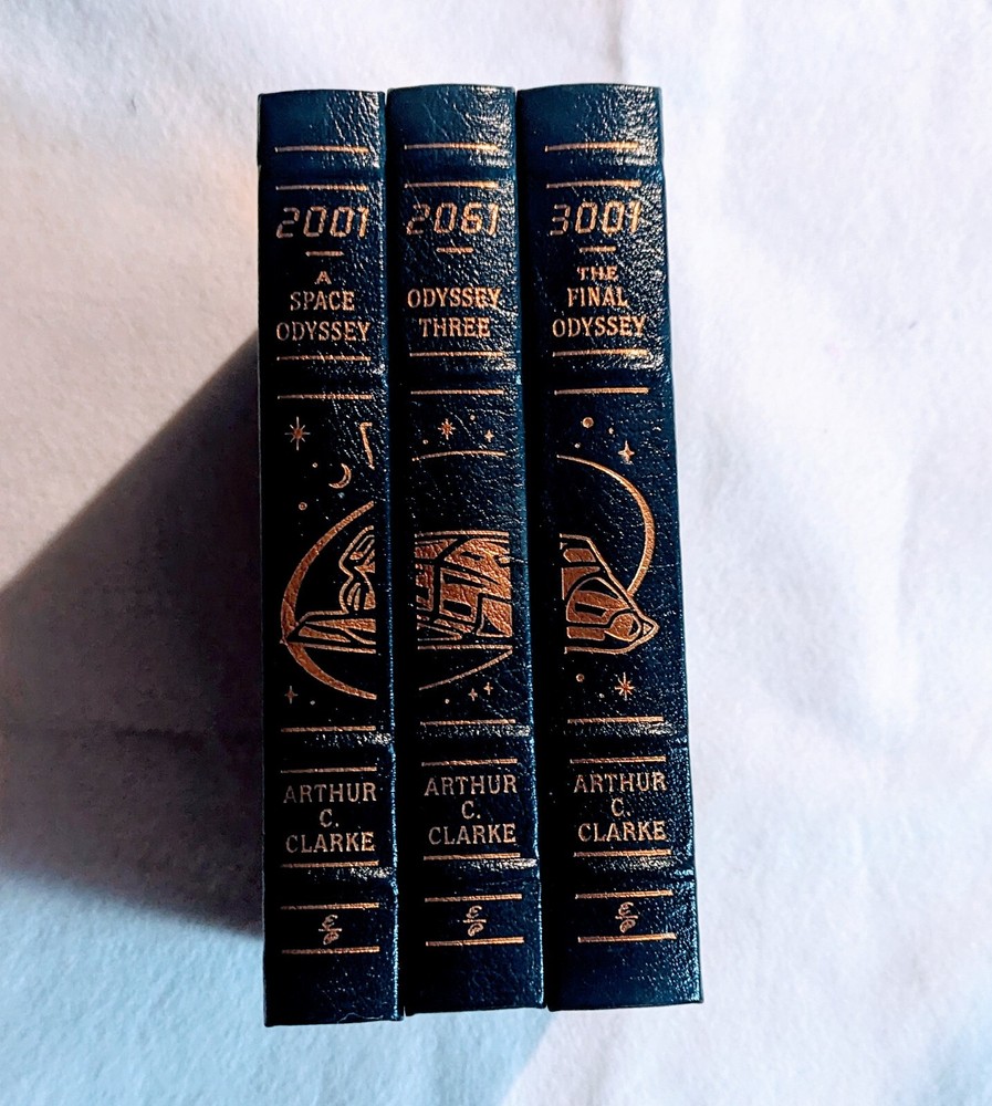 Easton Press 2001 2061 3001 A Space Odyssey 3 Volume Set Arthur C Clarke leather