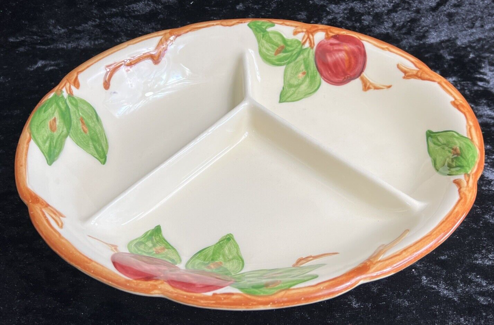 FRANCISCAN Vtg Apple Divided 3 Section Relish/Child’s Plate