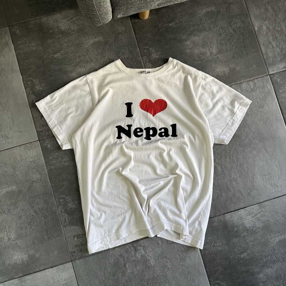 Vintage T-shirts I Love Nepal USA Joke Y2K Japan Style 00s USA Humor  Used
