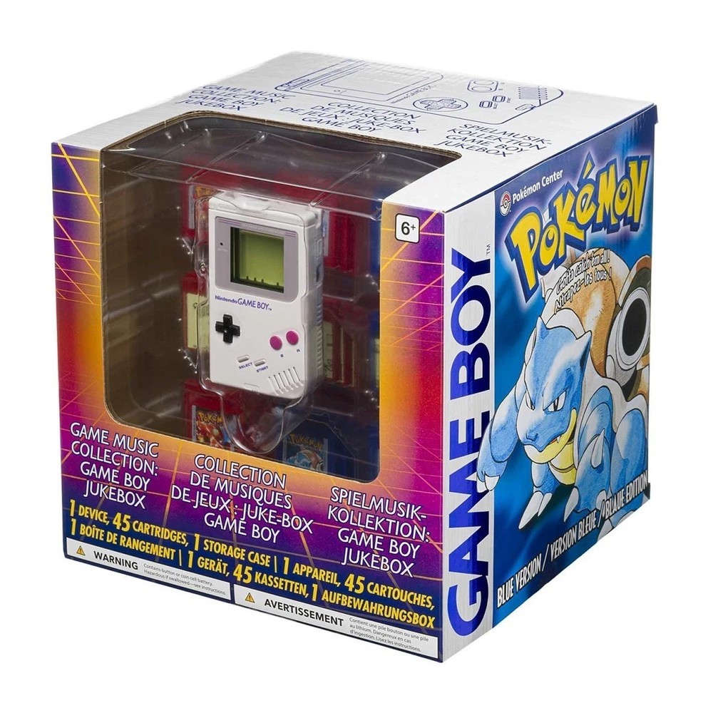 Pokemon Center Red & Pokémon Blue Game Music Collection Game Boy Jukebox In Hand