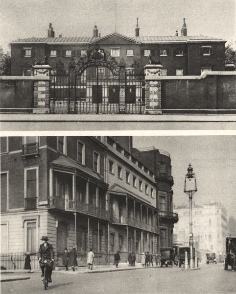 LONDON. Devonshite House. No 1, Stratton Street 1926 old vintage print picture