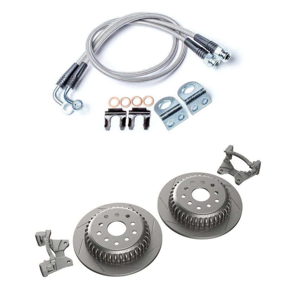 Teraflex 4353310 4304460 Front Brake Lines Rear Slotted Big Rotor for JK JKU