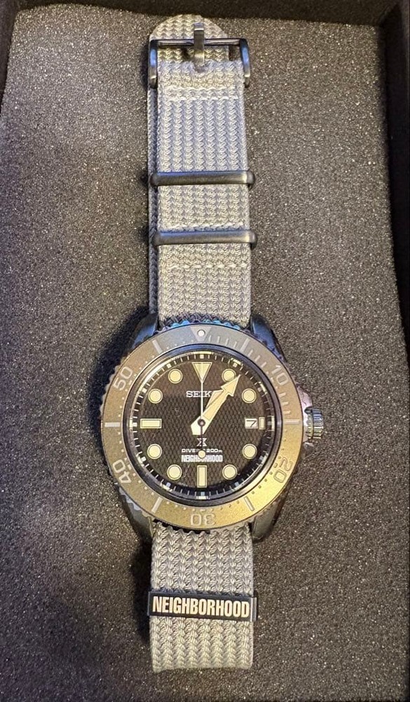 SEIKO NEIGHBORHOOD Watch Quartz 200m Nylon Strap Limited Edition Model