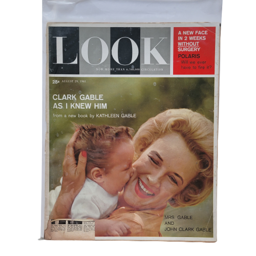 Vintage Look Magazine Clark Gable August 29, 1961