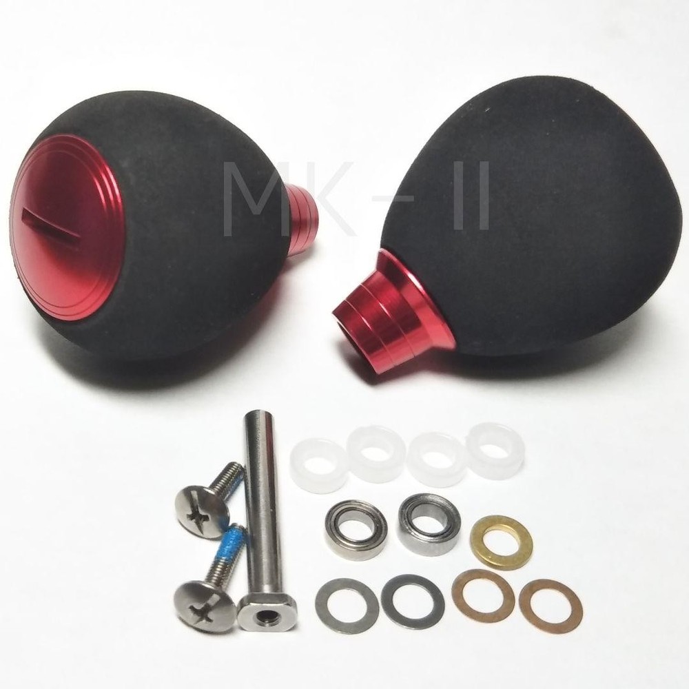 Shimano Daiwa Reel Power Handle Set with Custom EVA Red Knob