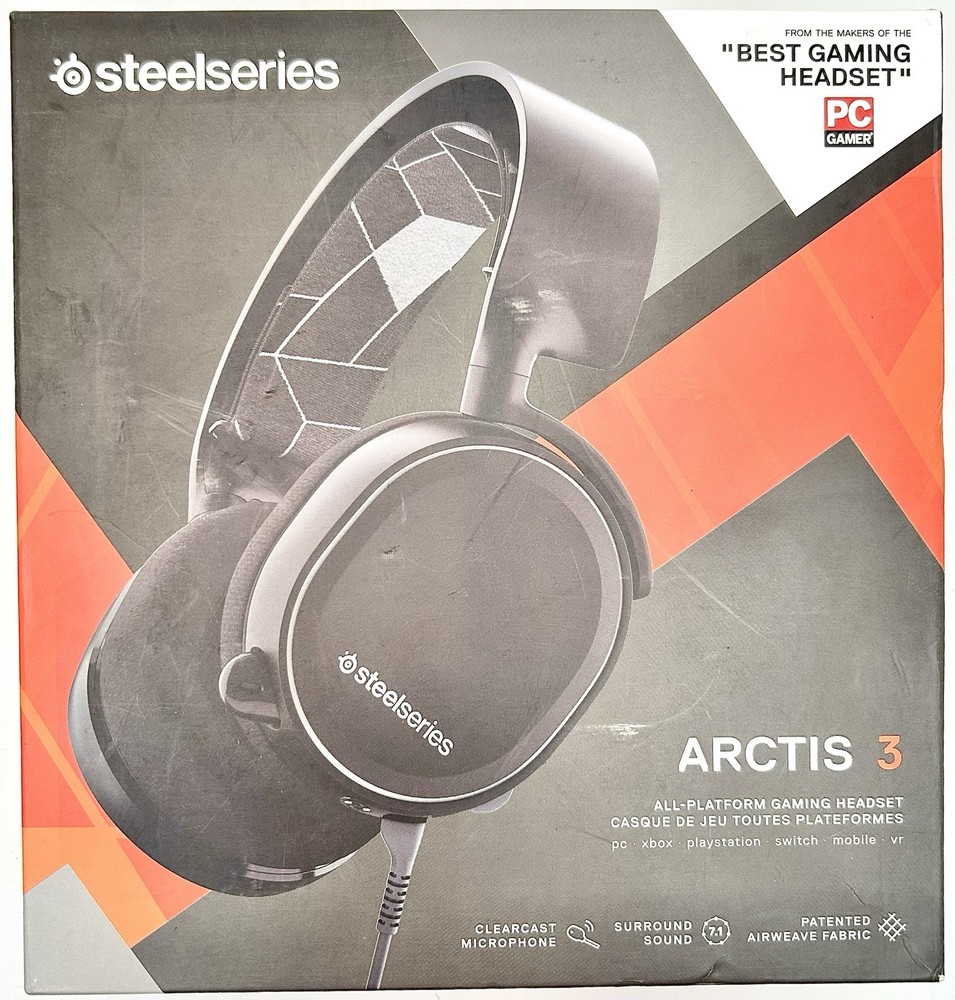 SteelSeries Arctis 3 Bluetooth Wireless Gaming Headset in Black