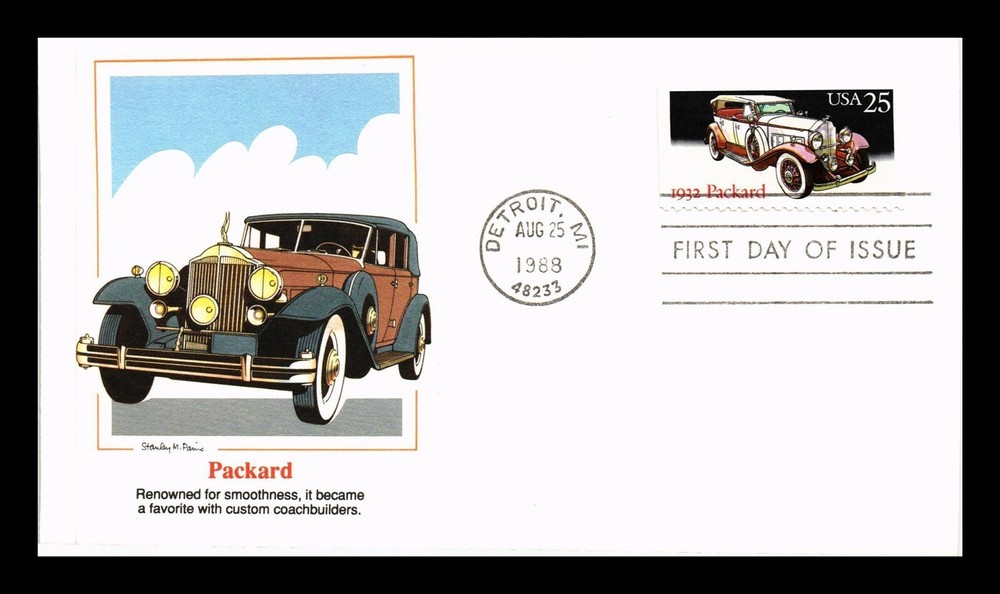 1932 Packard First Day Issue Fleetwood Classic Car US Stamp by Dr Jim Stamps