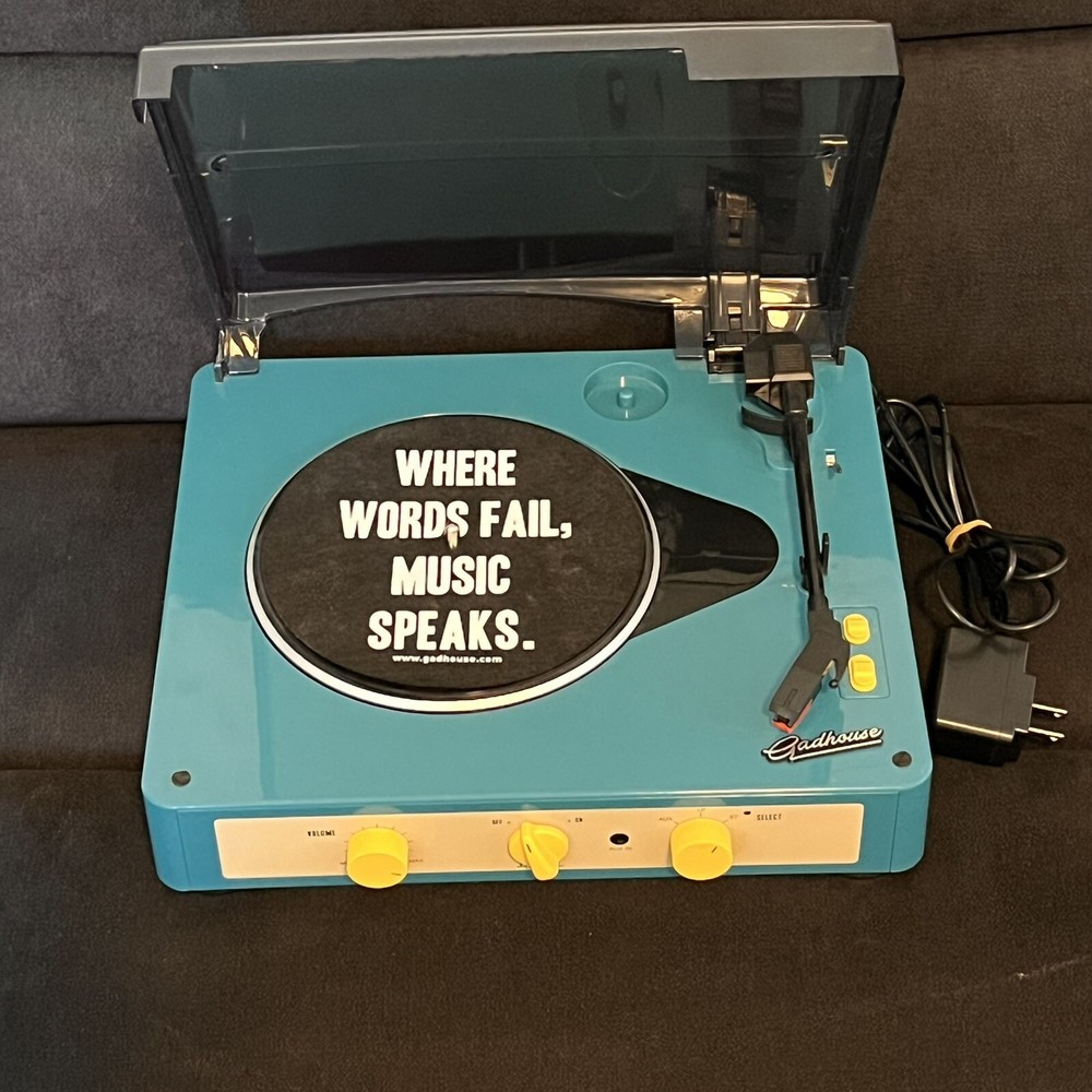 Vintage 3-Speed Bluetooth Record Player with Built-In Head by Gadhouse Brad