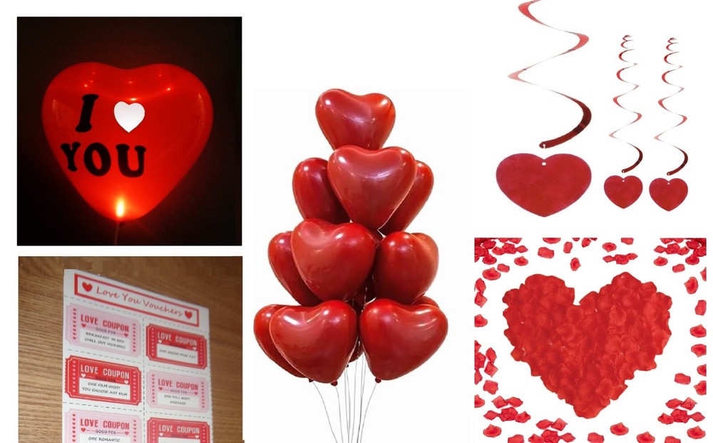 Valentines Day Party Decorations Light up Heart Balloon Confetti Love Voucher-image