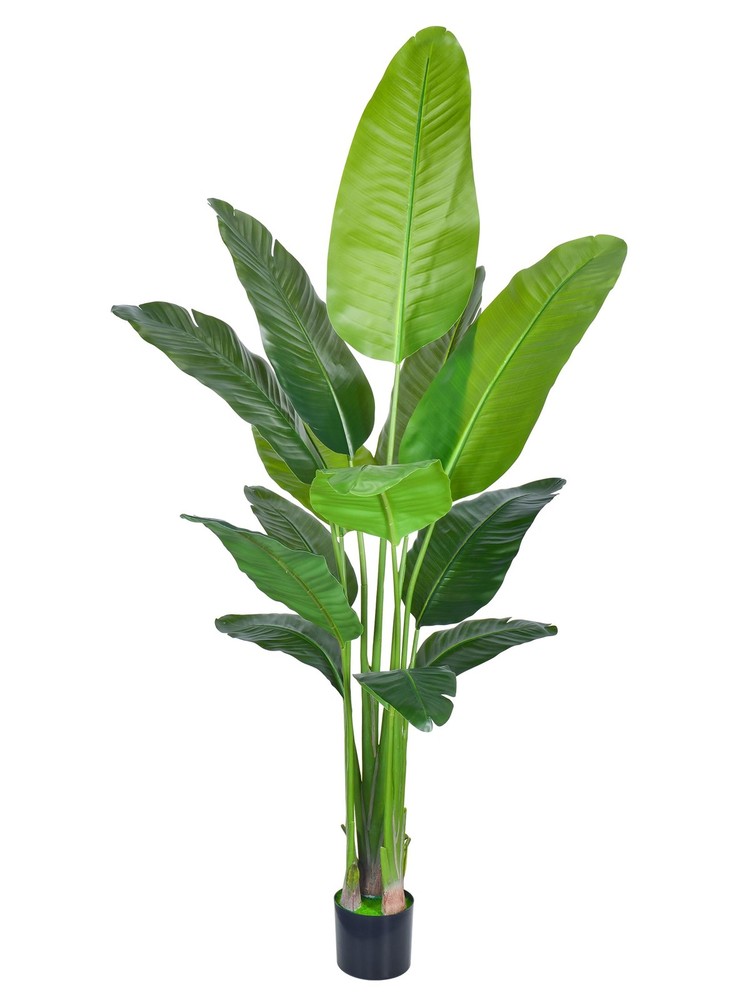 Artificial Bird of Paradise Fake Areca Palm Tropical Faux Plant