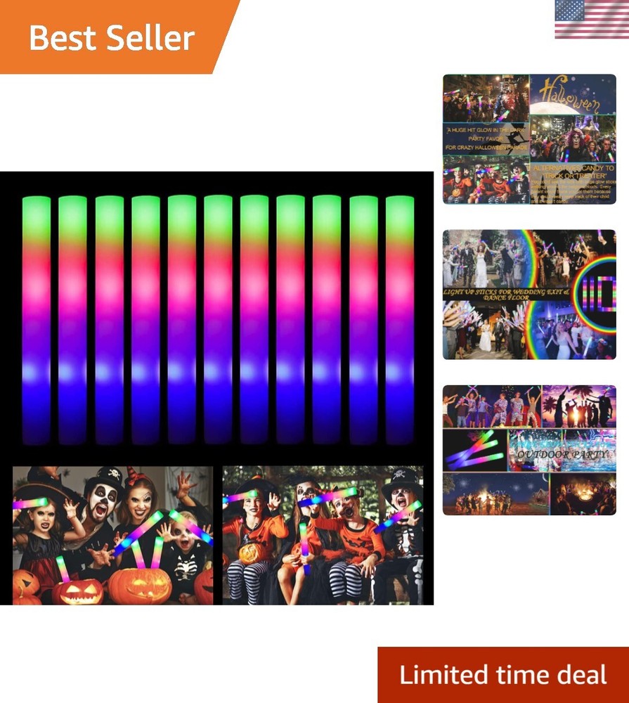 Foam Glow Sticks Bulk 110 Packs, 16