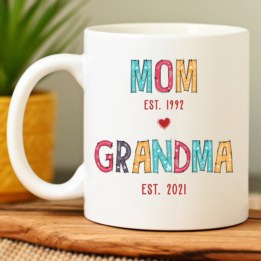 Personalized Mom Est Grandma Est Fist Time Grandma Gift New Grandma Gift Future