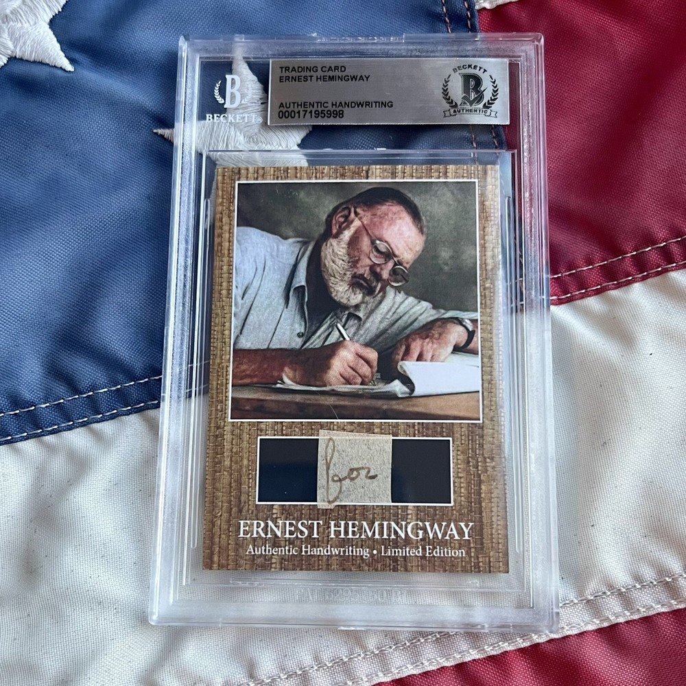 Ernest Hemingway Handwritten Word Cut from a Autograph Letter Signed Beckett BAS