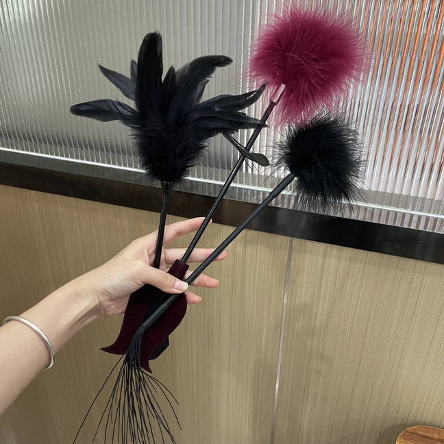 Feather Tickler Whip Erotic Fetish Spanking Paddle Adult Sex Toy Women Men BDSM