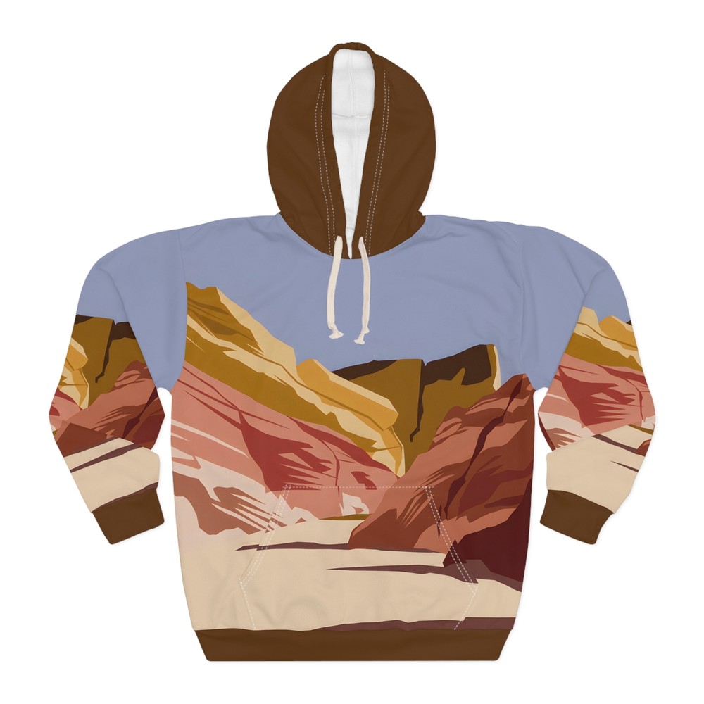 Twilight Canyon All Over Print Pullover Hoodie Outdoor Travel Apparel Unisex