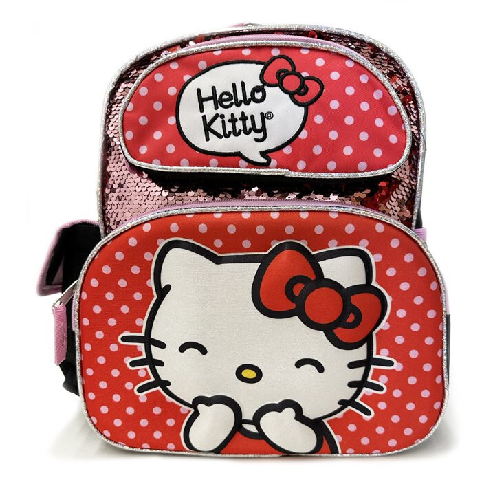 Hello Kitty 3D Pop-Up Molded Red Backpack 16 Inch Large Size