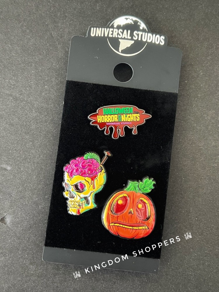 2024 Universal Orlando Halloween Horror Nights HHN 3 Pin Set Lil Boo Skull Logo