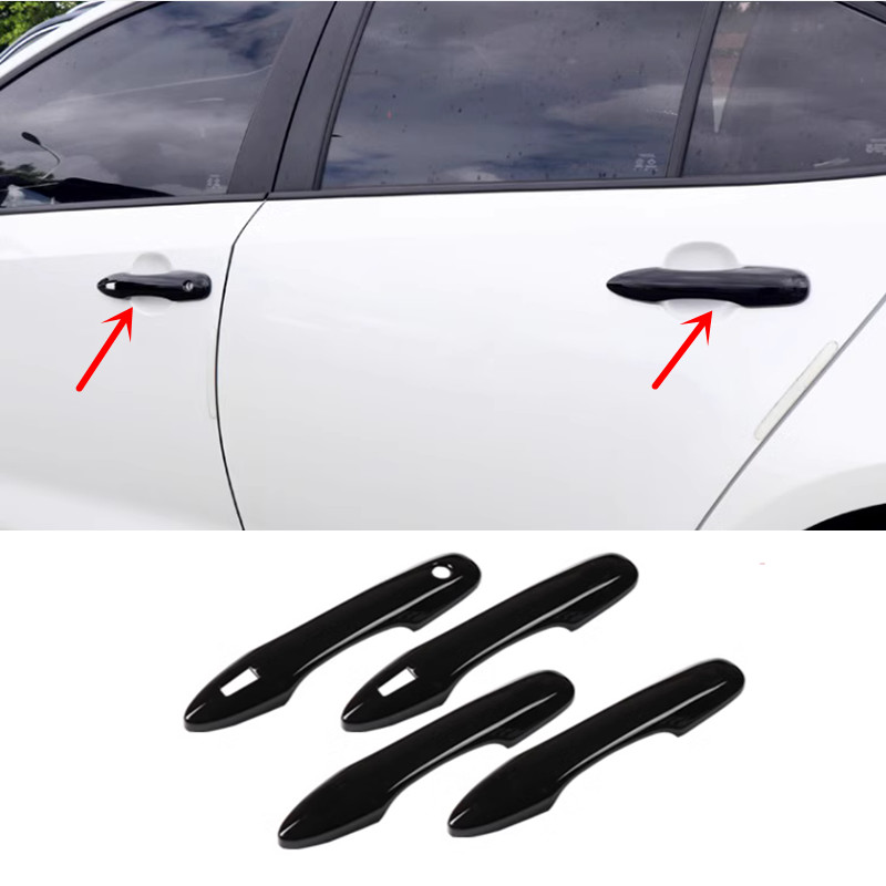 Bright black Side Car Door Handles Cover Trim 4pcs For Toyota Camry 2018-2025